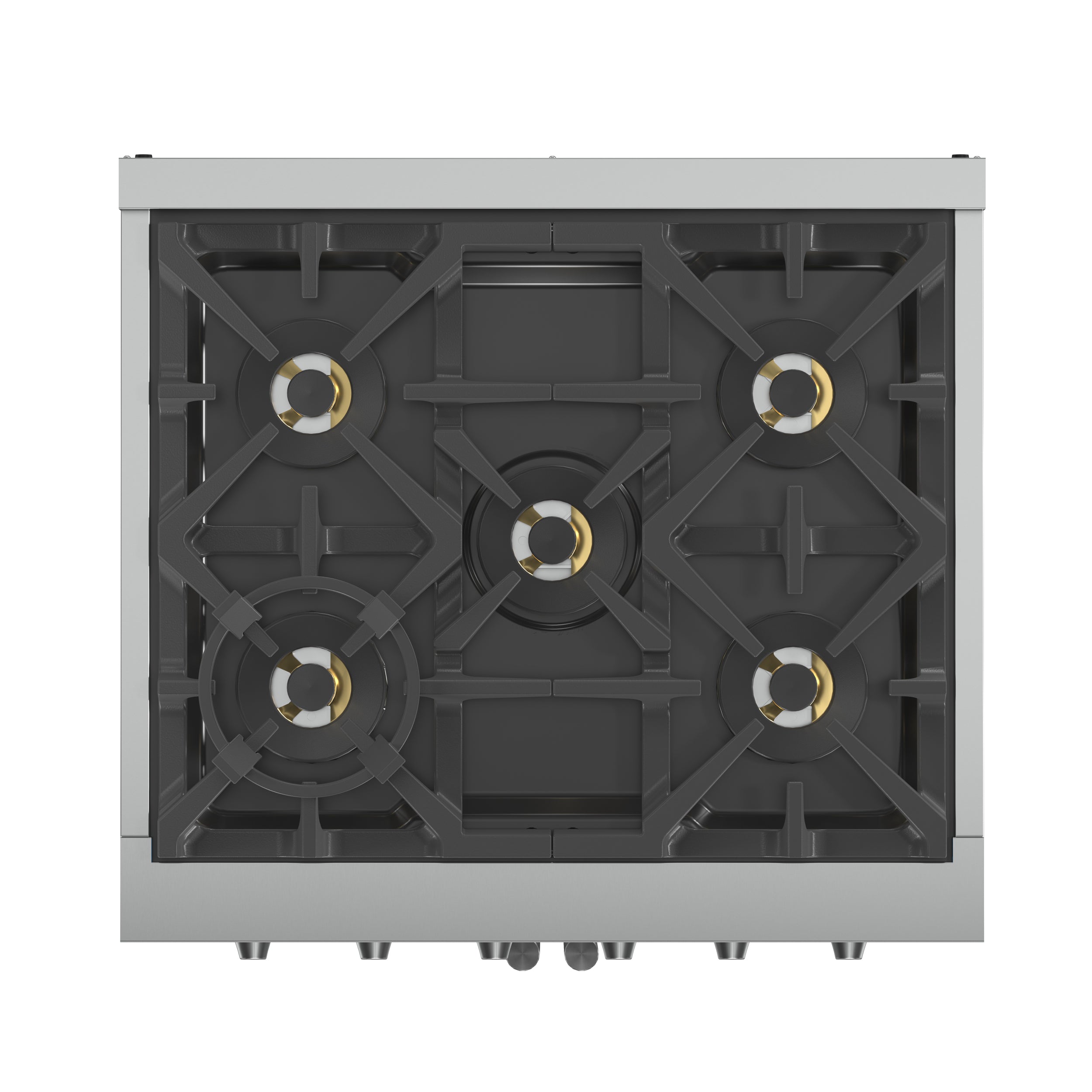 Forno Capriasca 30-Inch Freestanding French Door Gas Range, 4 Burners, Convection Oven, Energy Efficient