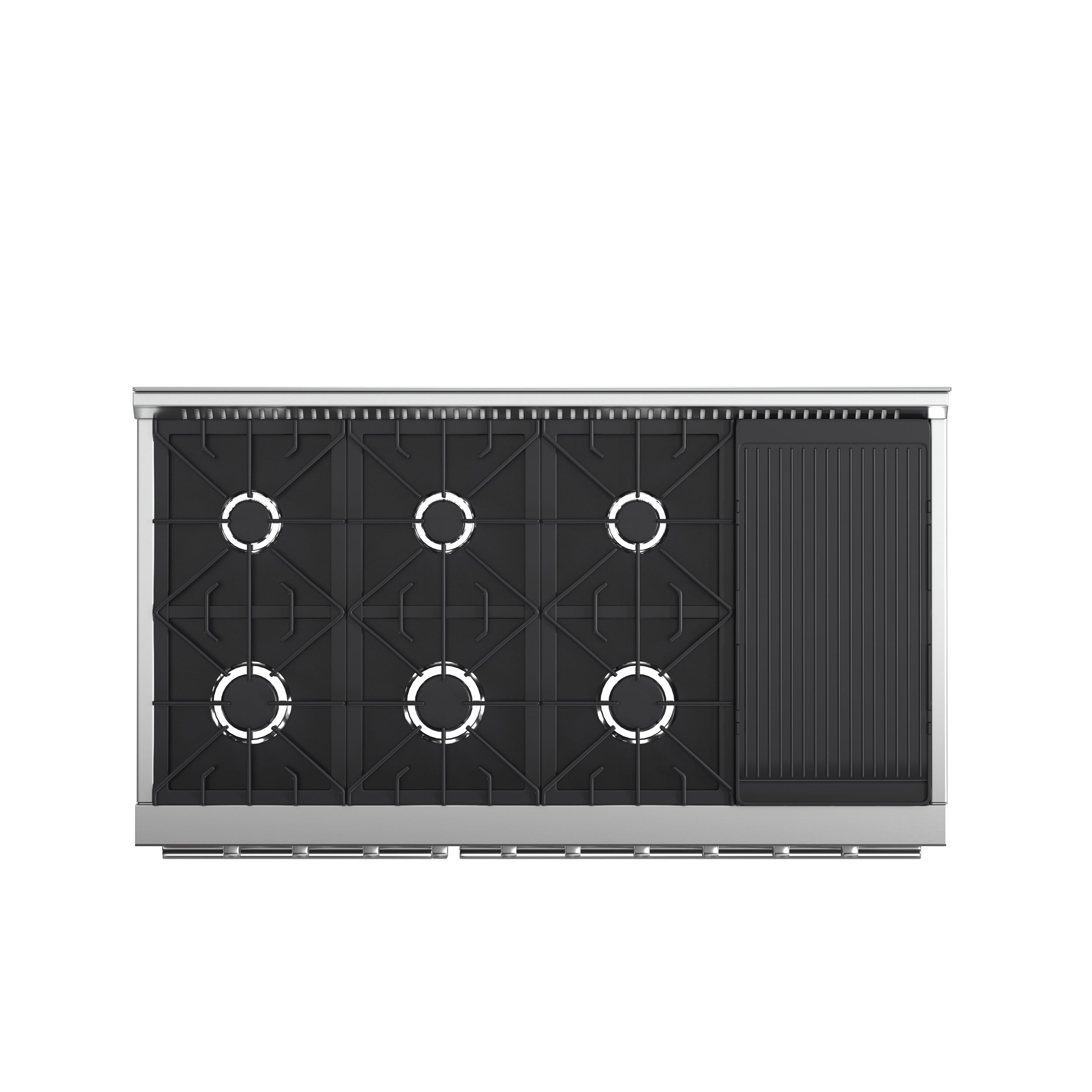 FORNO Premium 3-Piece Kitchen Bundle - FORNO Galiano 48" Freestanding Gas Range, FORNO Maderno 60" 2-Piece Convertible Refrigerator/Freezer Built-In with Decorative Grill Trim, 27.2 cu.ft., FORNO Orvieto 48" Wall Mount Range Hood - FBDL-018-04CAUS