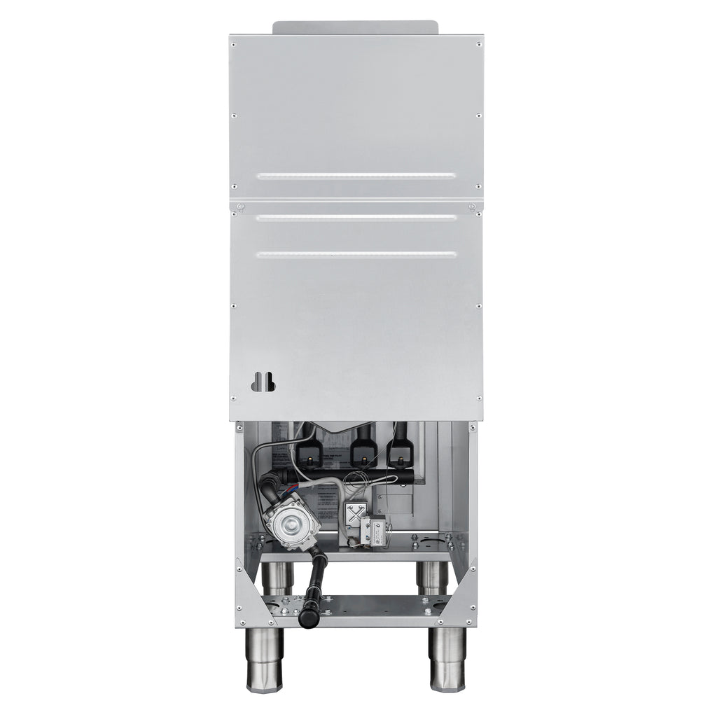 Forno Commerciale Natural Gas Deep Fryer, 3 Burners 90,000 BTU, 40 lbs, Millivolt Control
