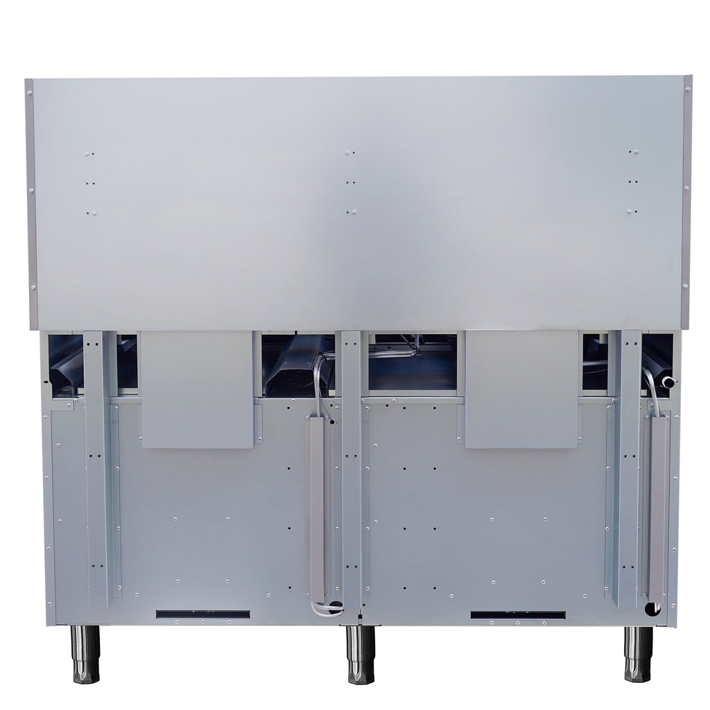 Forno Commerciale 60 Inch Stainless Steel Gas Range, 10 Burners 300,000 BTU Total, 9.3 cu.ft. Ovens