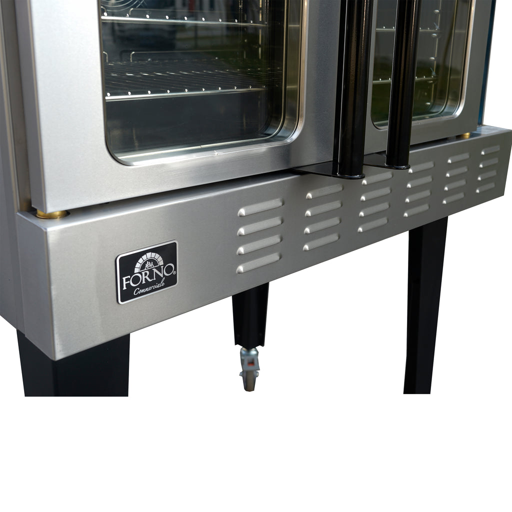 Forno Commerciale Convection Gas Oven, 3 burners 54,000 BTU, 150–500°F, stainless steel, NG/LP convertible