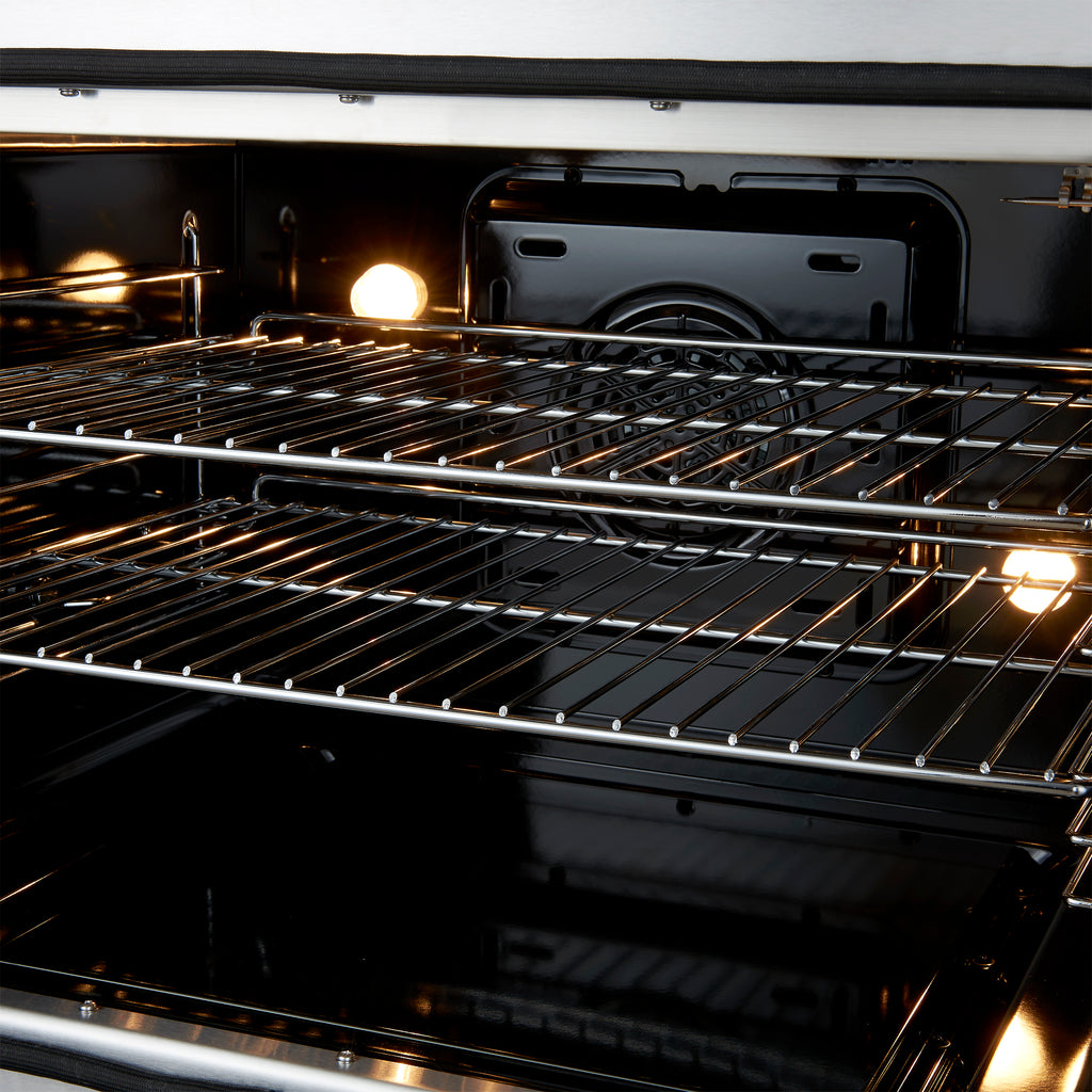 Forno Galiano 30-inch Freestanding French Door Dual Fuel Range Black