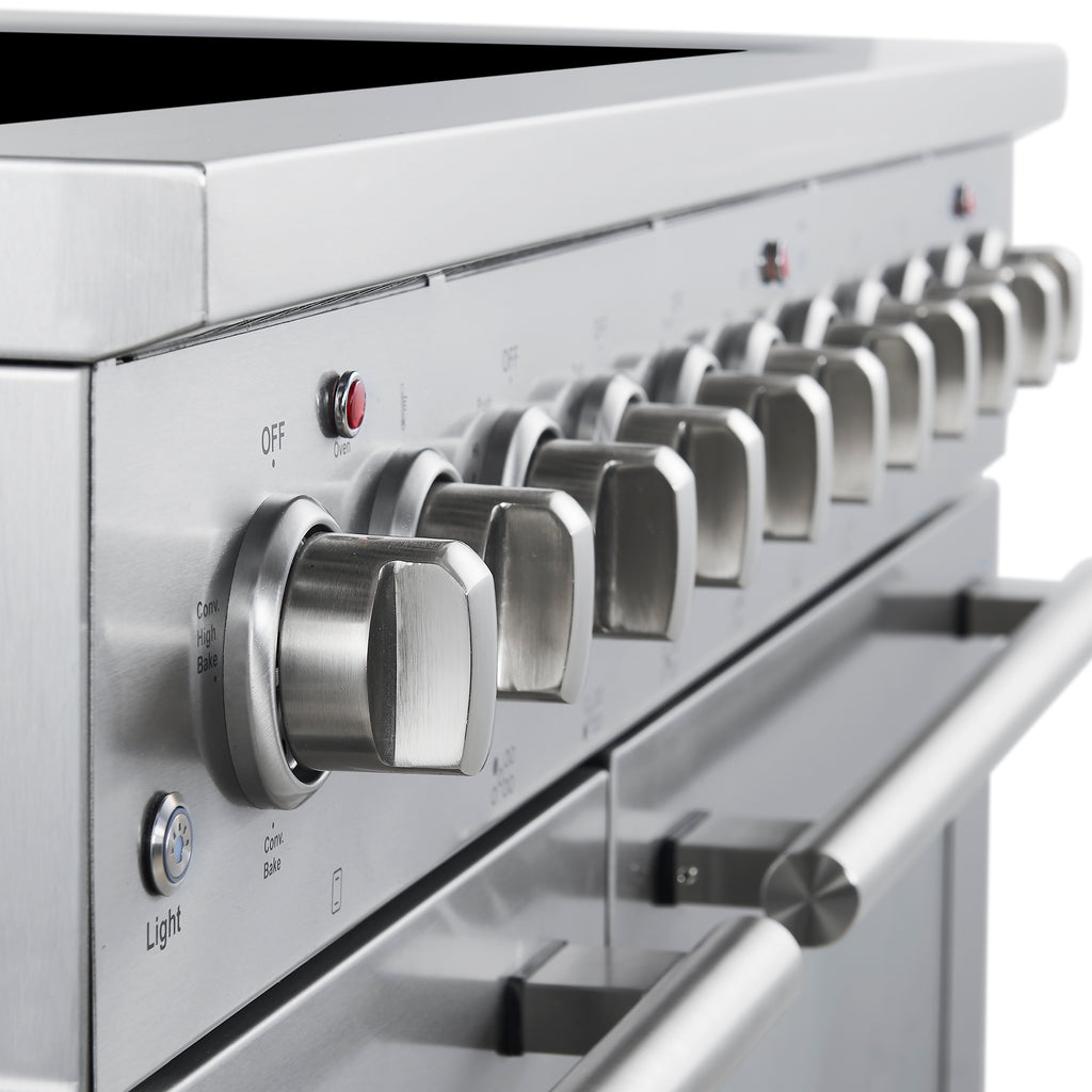 Forno Paolo 48 Inch Freestanding Electric Range, Stainless Steel, 6.7 cu.ft, True Convection Oven, Energy Efficient