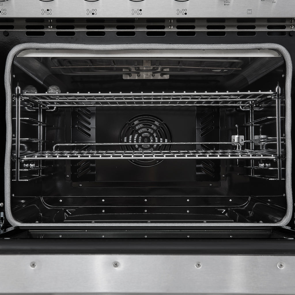 Forno Paolo 48 Inch Freestanding Electric Range, Stainless Steel, 6.7 cu.ft, True Convection Oven, Energy Efficient
