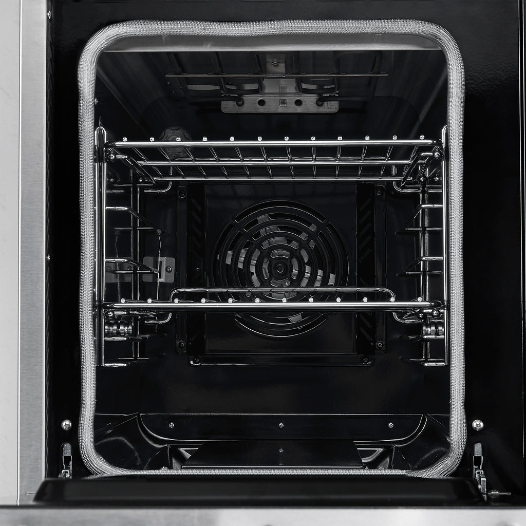 Forno Paolo 48 Inch Freestanding Electric Range, Stainless Steel, 6.7 cu.ft, True Convection Oven, Energy Efficient