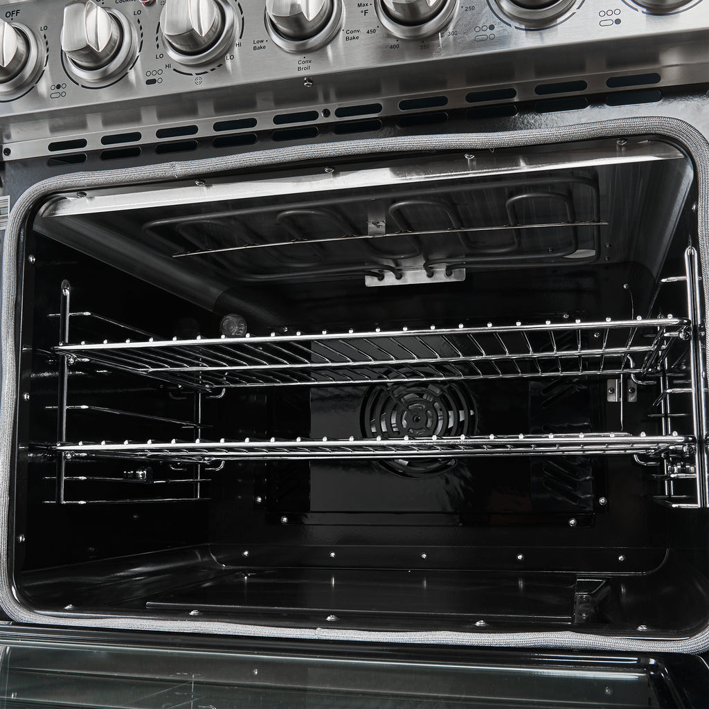Forno Paolo 30-Inch Freestanding Electric Range, Stainless Steel, 4.38 cu.ft, True Convection Oven, Energy Efficient