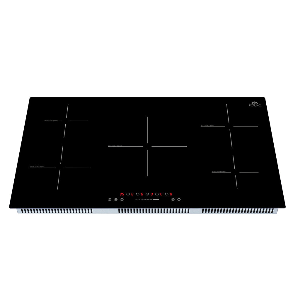 Forno Parco 36-Inch Induction Cooktop, 5 Zones, 10,200W Total Power, Touch Control, 9 Power Levels, Booster Function