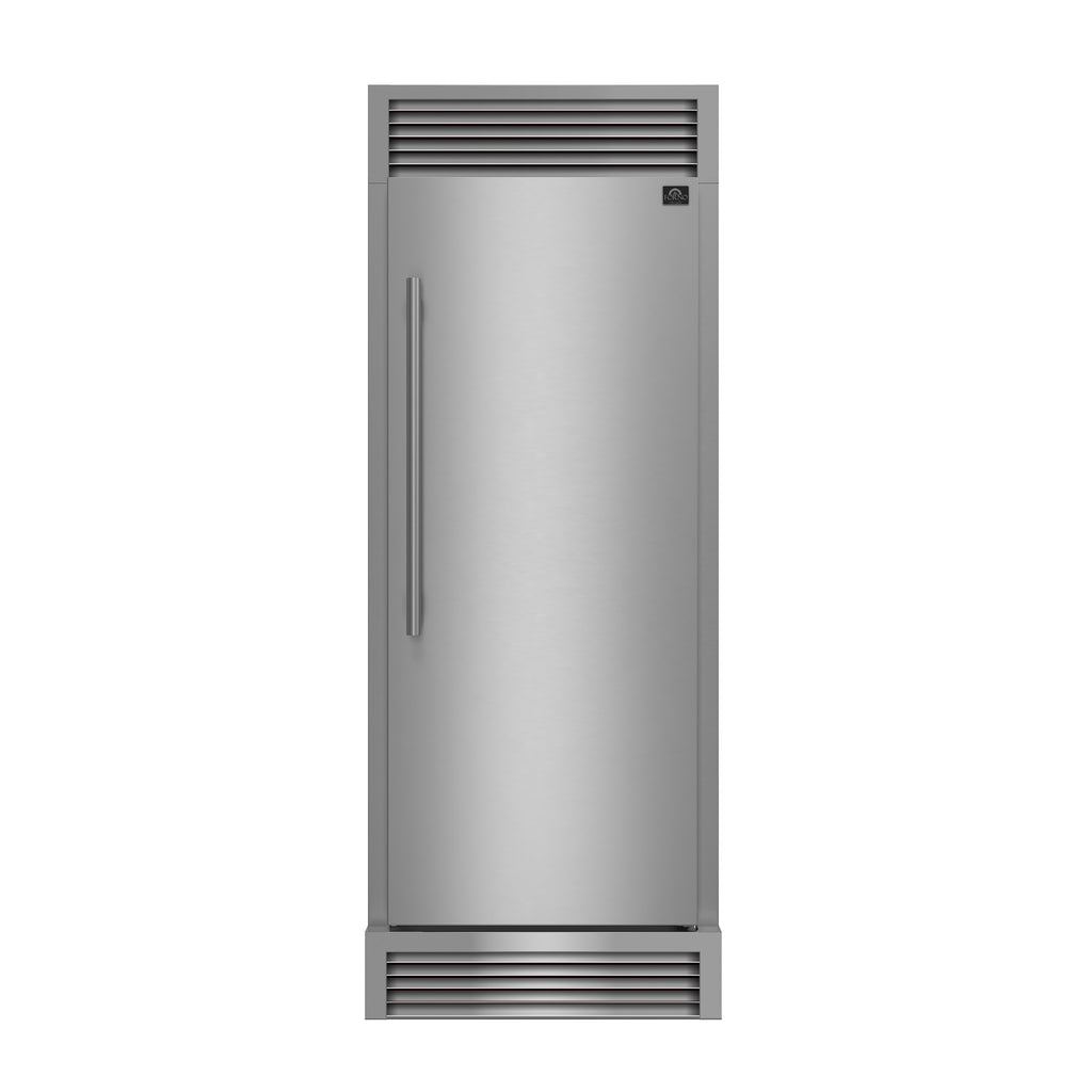Forno Maderno 28-Inch Built-In Convertible Refrigerator, 13.6 cu.ft, Right Swing, Decorative Grill, ENERGY STAR Certified