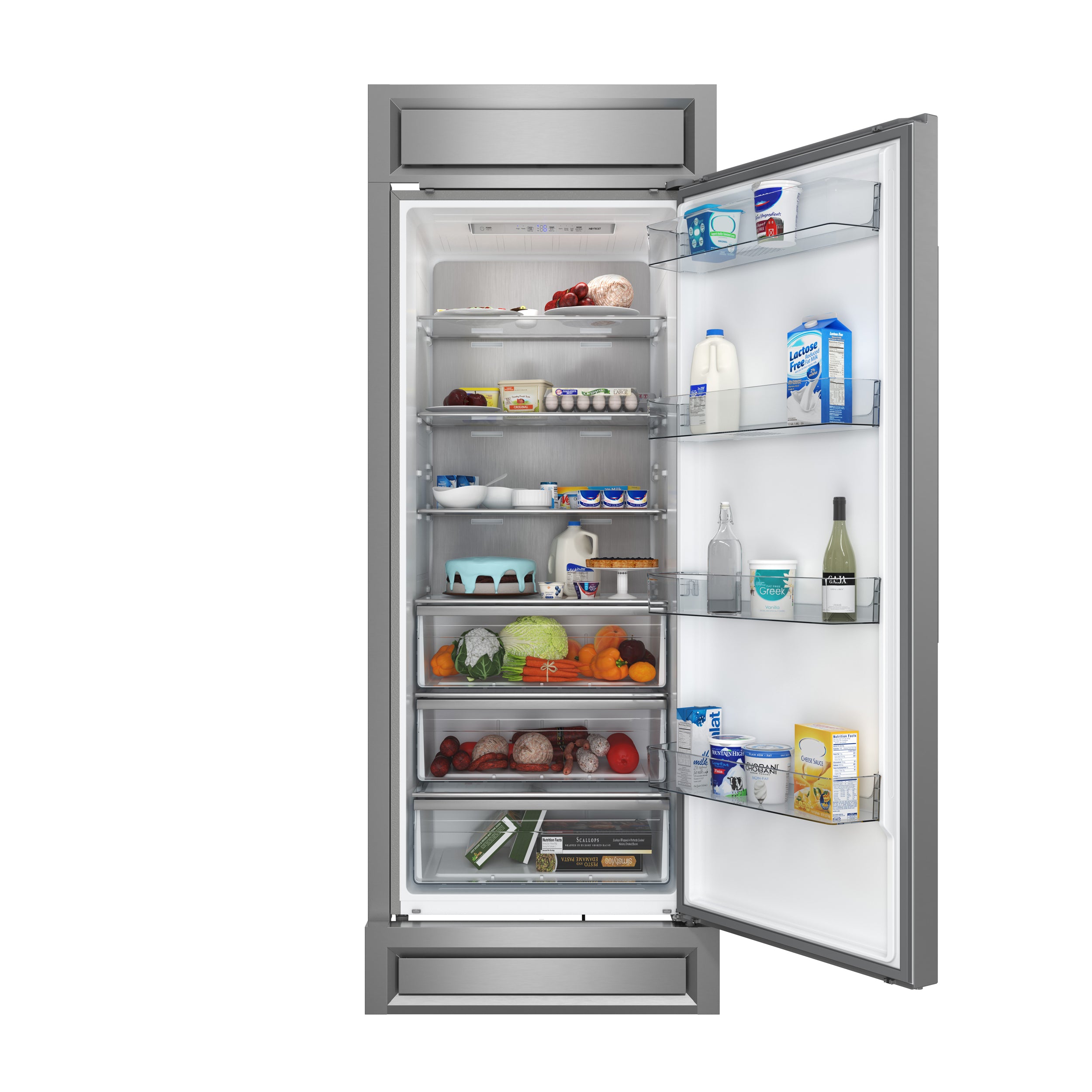 Forno Maderno 28-Inch Built-In Convertible Refrigerator, 13.6 cu.ft, Right Swing, Decorative Grill, ENERGY STAR Certified
