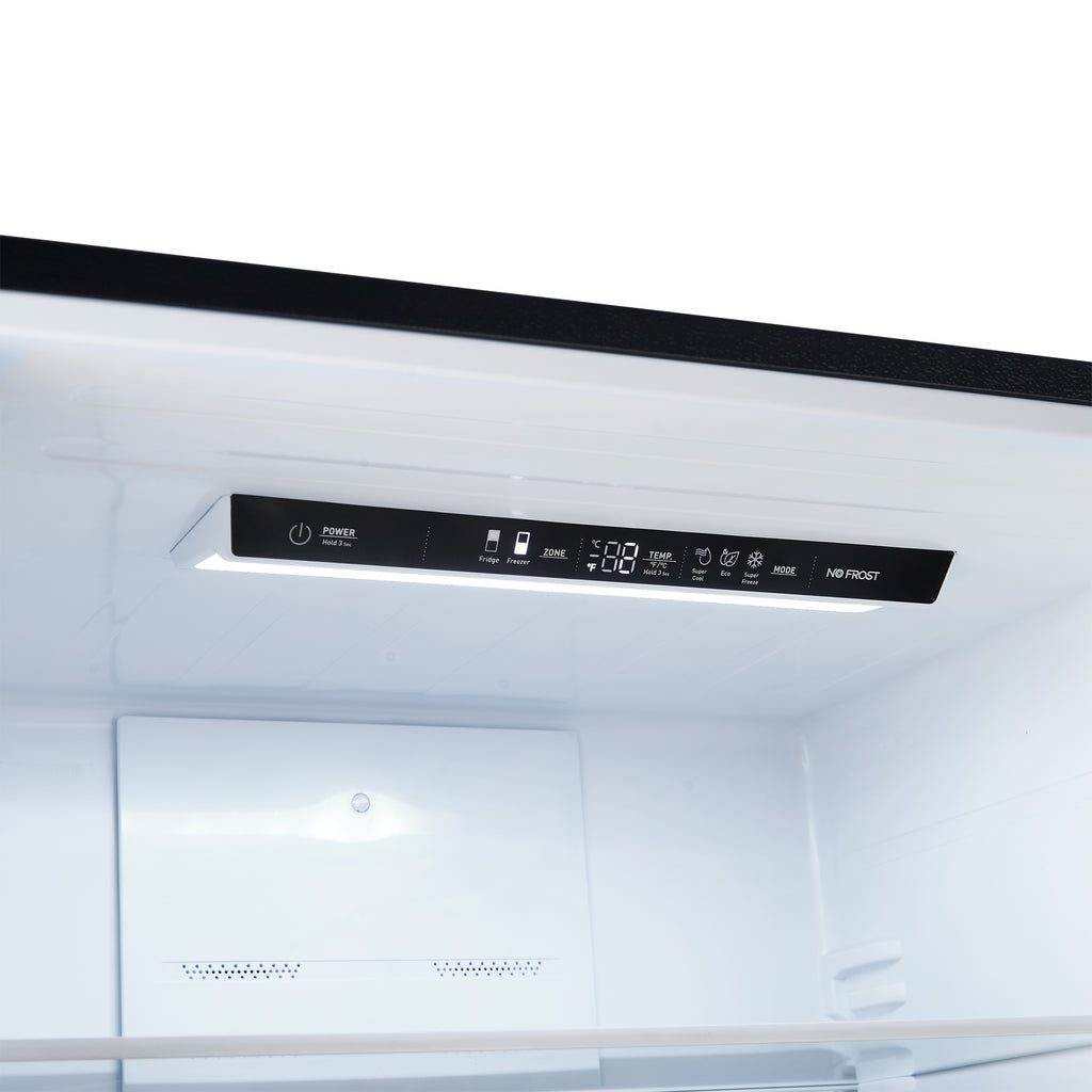Forno Milano 2-Piece 62-Inch Freestanding Dual Bottom Freezer Refrigerator in Black – 34.4 cu.ft, Touch Control, Ice Maker