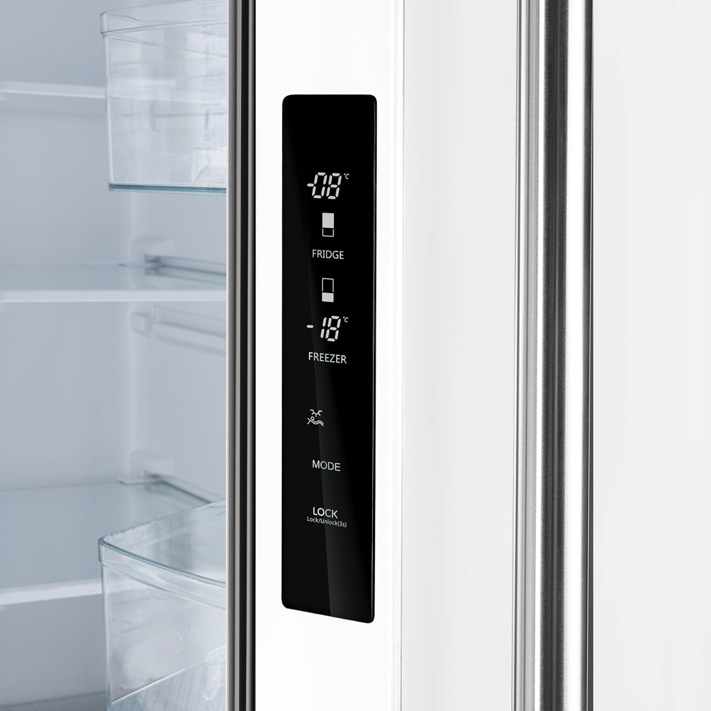 Forno 2-Piece Appliance Package - 30-Inch Electric Range and 30-Inch Refrigerator in White with Stainless Steel Handle (FBDL-003-11US)