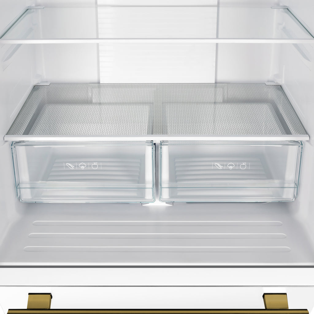 Forno 2-Piece Appliance Package - 30-Inch Electric Range and 30-Inch Refrigerator in White with Stainless Steel Handle (FBDL-003-11US)