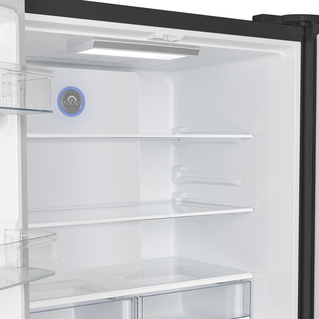 Forno Moena Espresso 36-Inch Black French Door Refrigerator, 19.2 Cu. Ft., Frost-Free, Automatic Ice Maker, ENERGY STAR Certified