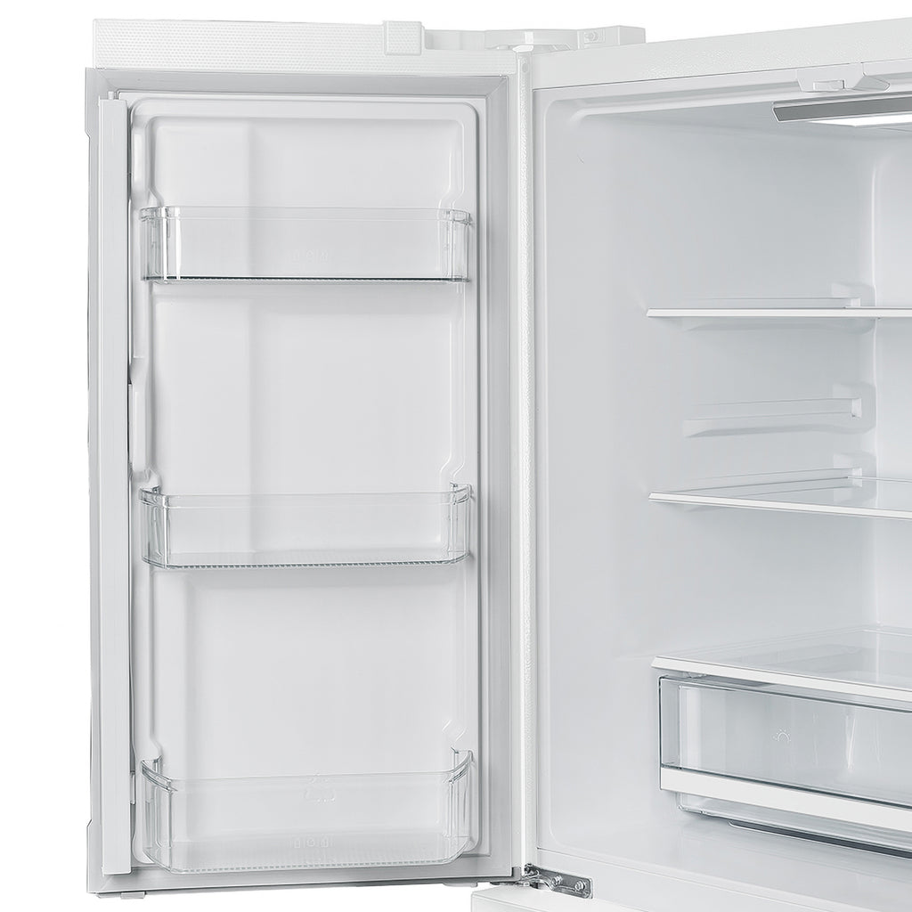 FORNO Premium 2 Pieces Kitchen Bundle - Leonardo Espresso 30-Inch White Electric Range, Moena Espresso 36-Inch White French Door Refrigerator