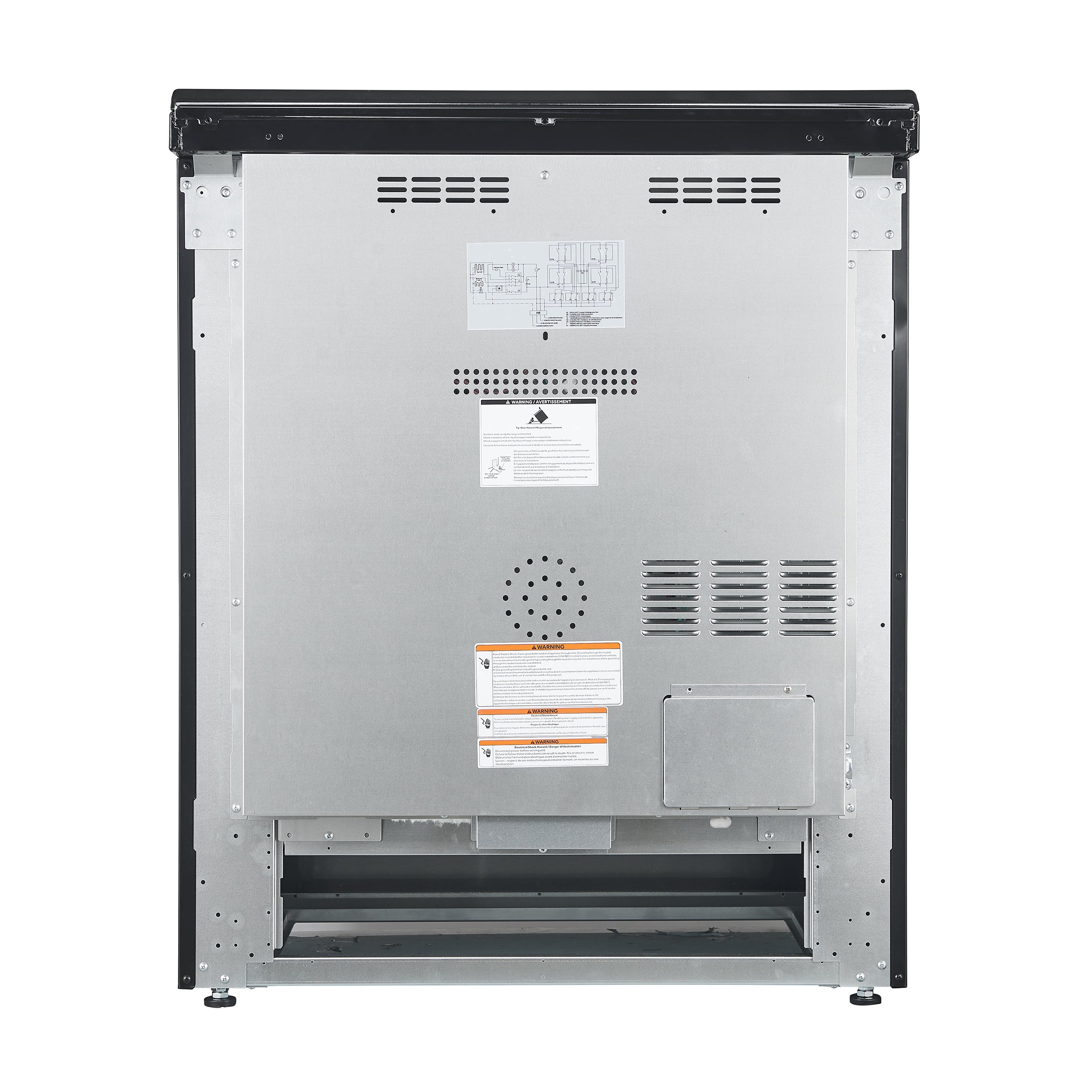 FORNO Premium 2 Pieces Kitchen Bundle - Leonardo Espresso 30-Inch White Electric Range, Moena Espresso 36-Inch White French Door Refrigerator