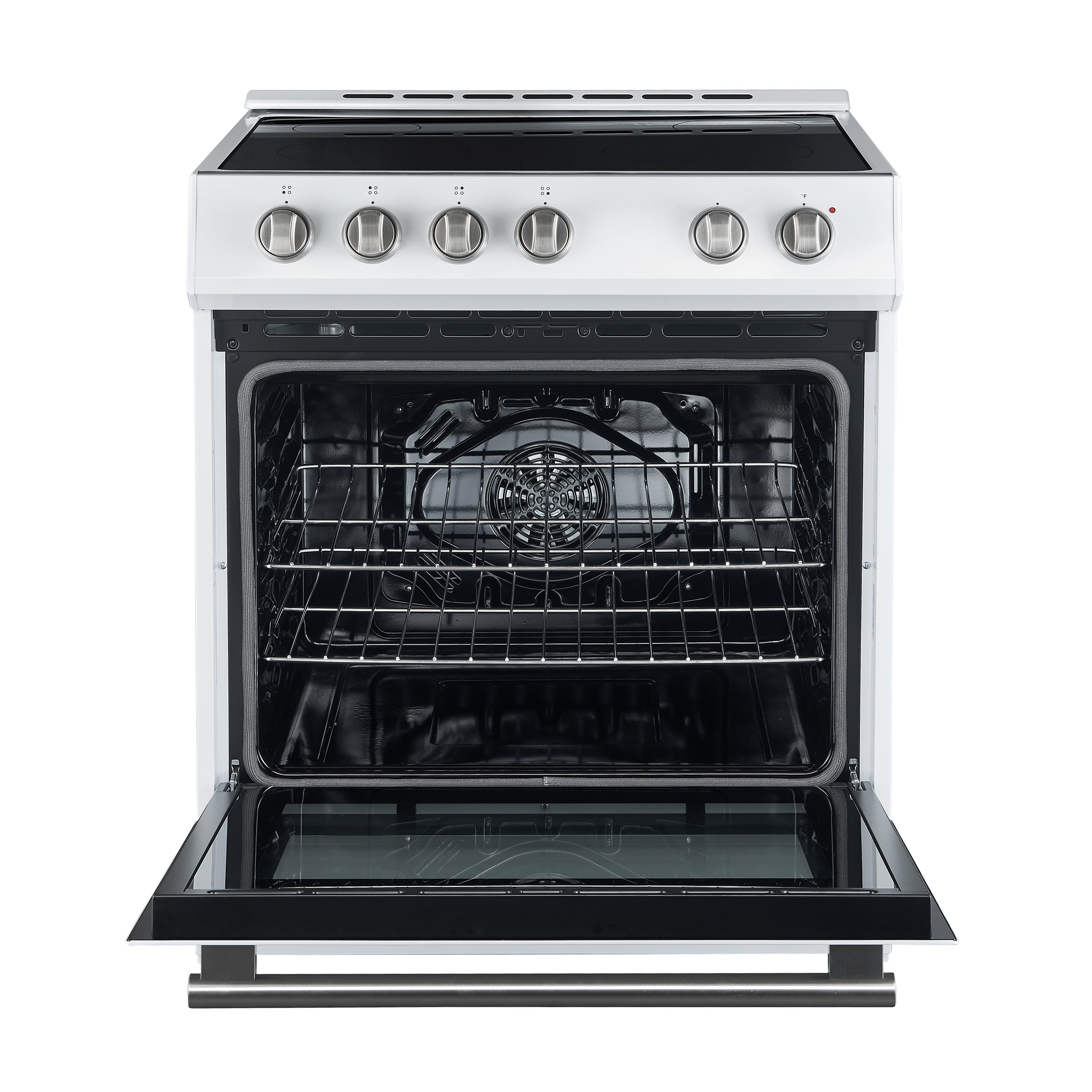 Forno 2-Piece Appliance Package - 30-Inch Electric Range and 30-Inch Refrigerator in White with Stainless Steel Handle (FBDL-003-11US)