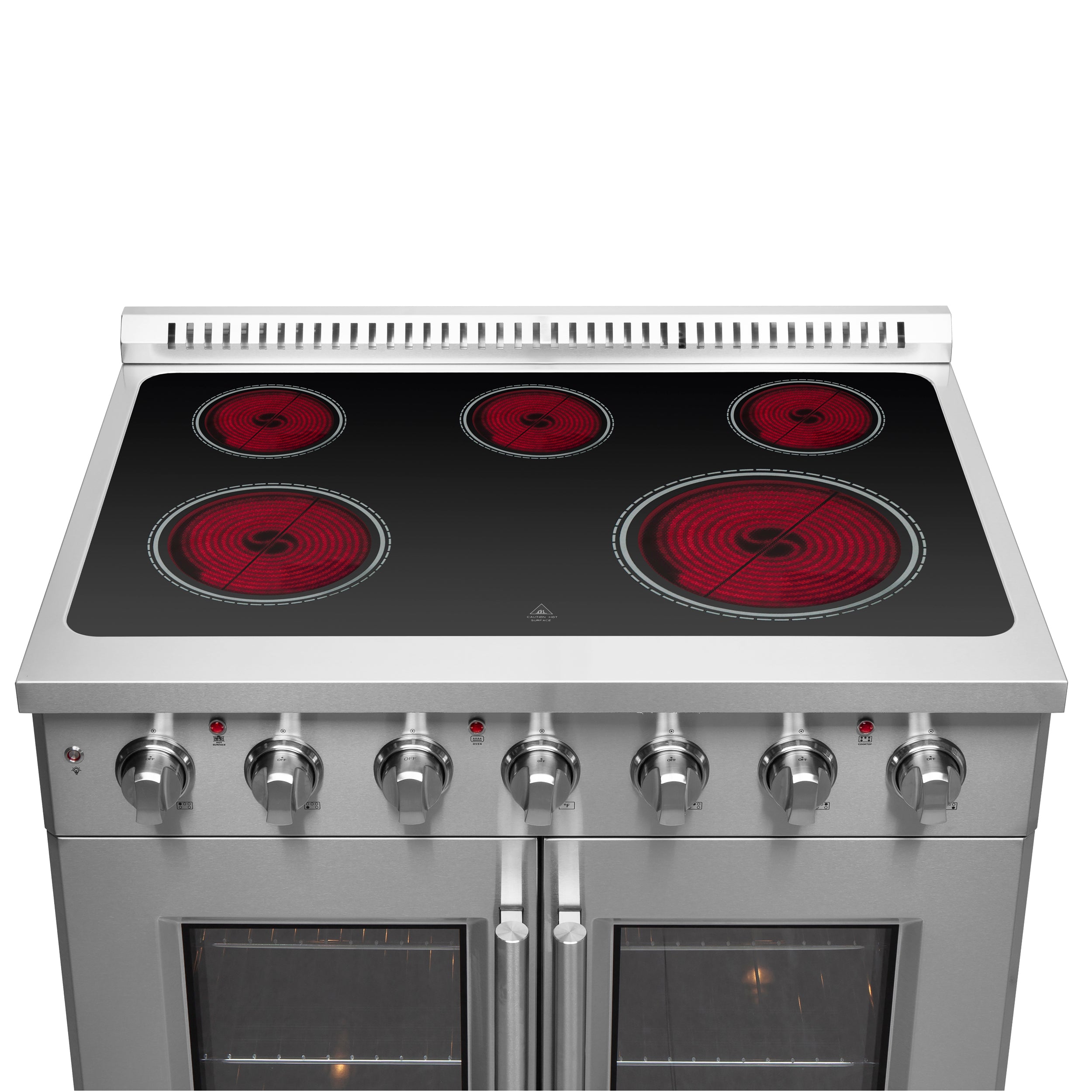 Forno Galiano 36-Inch Freestanding French Door Electric Range, True Convection, Energy Efficient