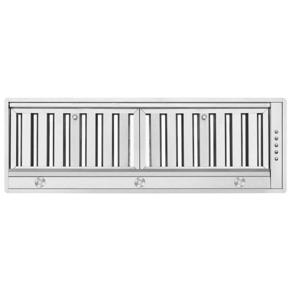 Forno Frassanito 36-Inch Recessed Range Hood, 450 CFM, Stainless Steel Baffle Filters, LED Lighting