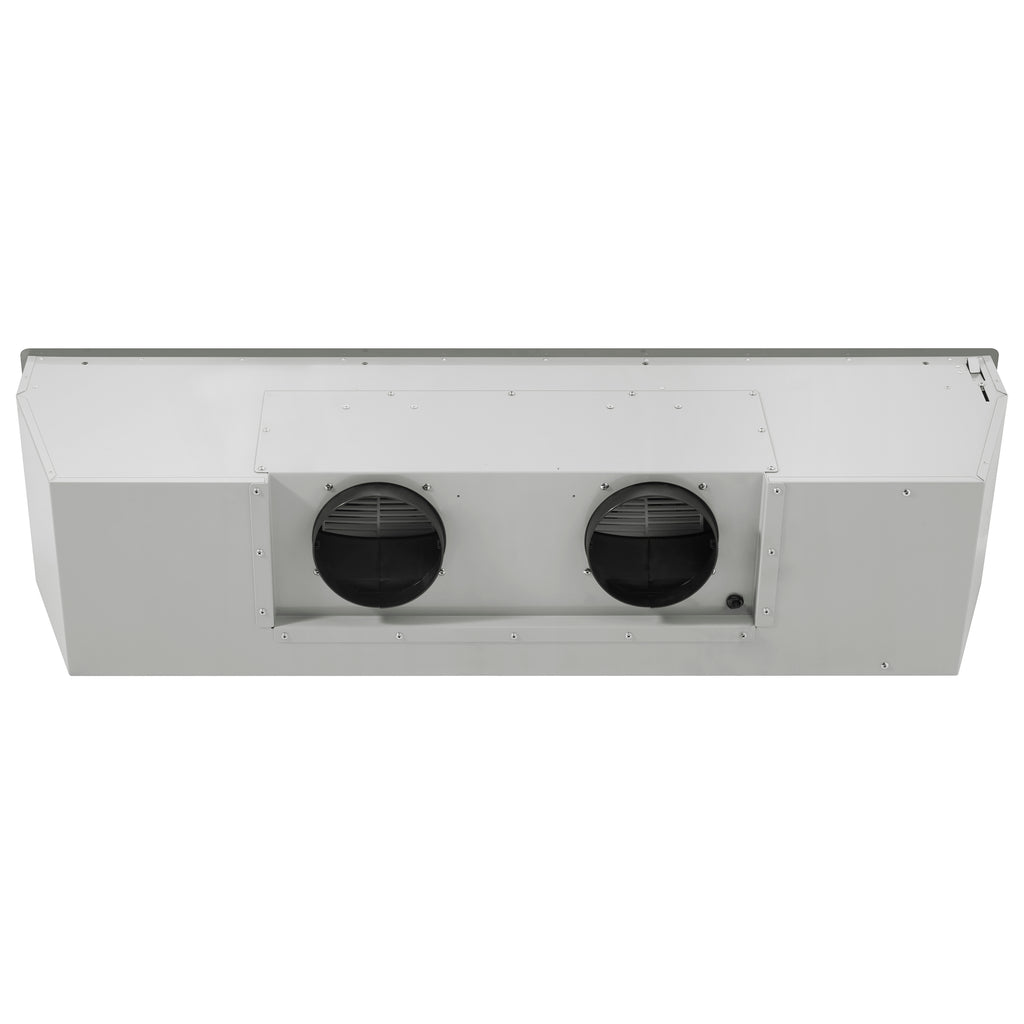 Forno Frassanito 48-Inch Recessed Range Hood, Stainless Steel Baffle Filters, LED Lighting