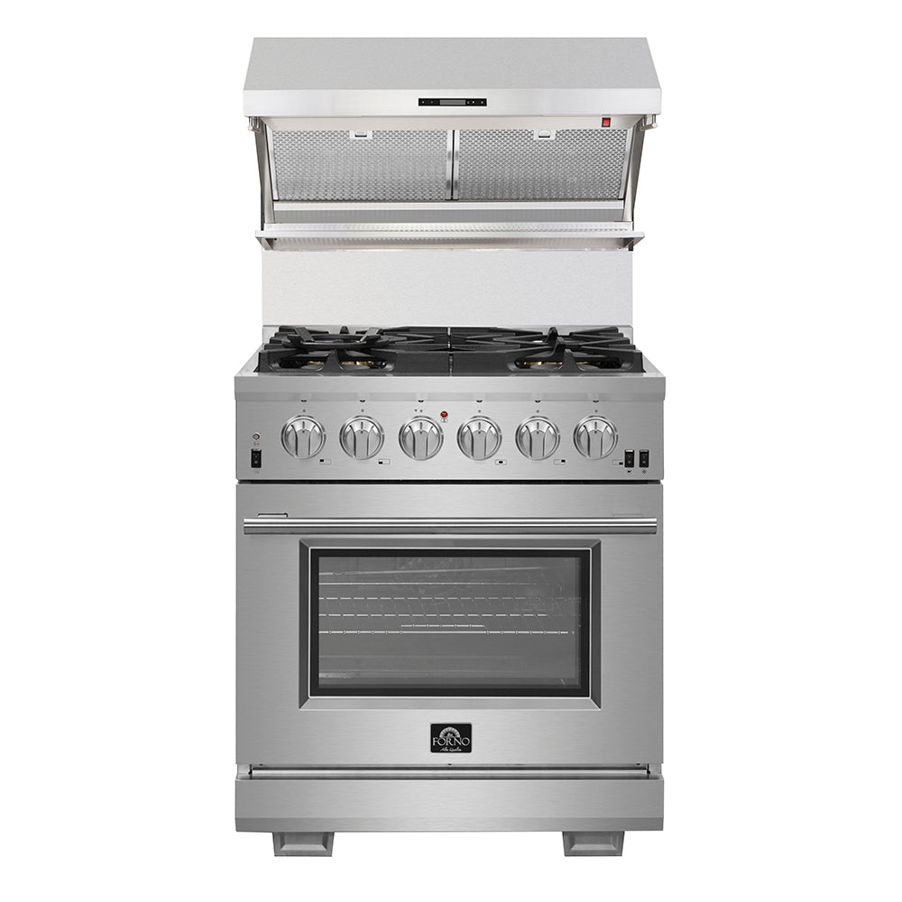 Forno Savona 30-Inch Wall Mount Range Hood, Hybrid Filters, Backsplash Included
