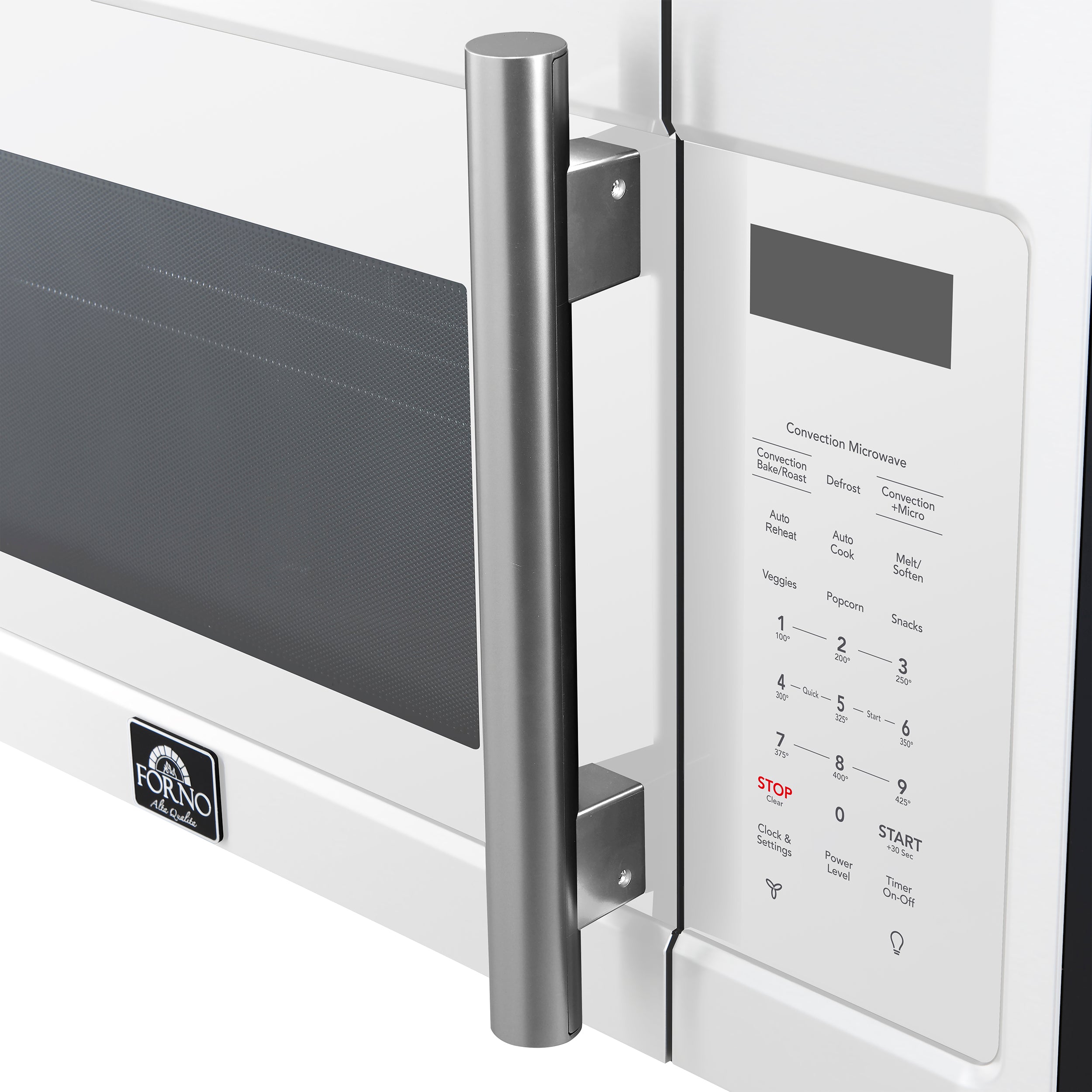 Forno Fornace 30-Inch Over the Range Convection Microwave, White – 1.5 cu.ft, 300 CFM Vent, Touch Control, LED Light