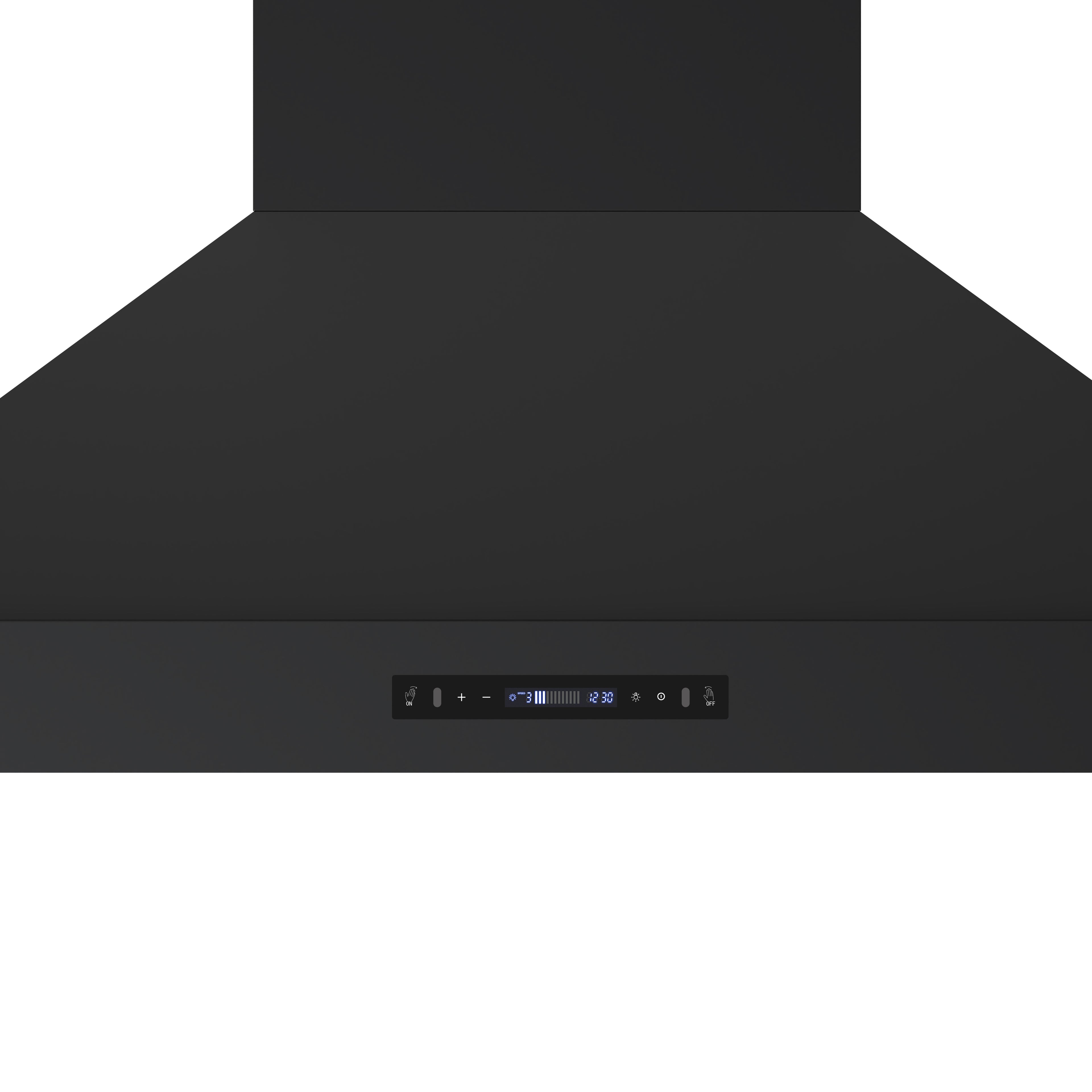 Forno Venezia 48 Inch Wall-Mounted Range Hood in Black with Antique Brass Accessories, Touch Controls and Baffle Filters
