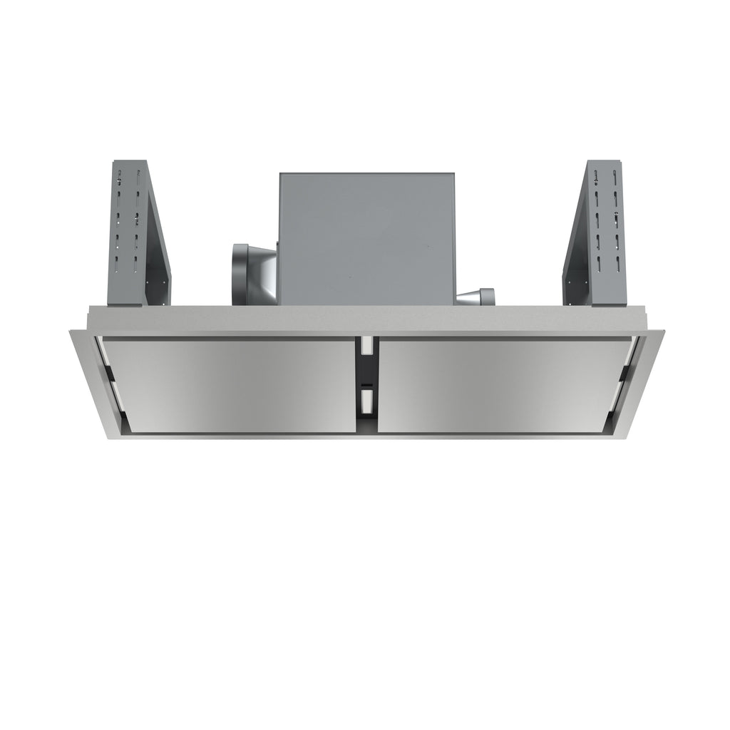 FORNO Arezzo 44-Inch Recessed Ceiling Range Hood, Dual Motors, 1200 CFM, Hybrid Filters, Remote Control
