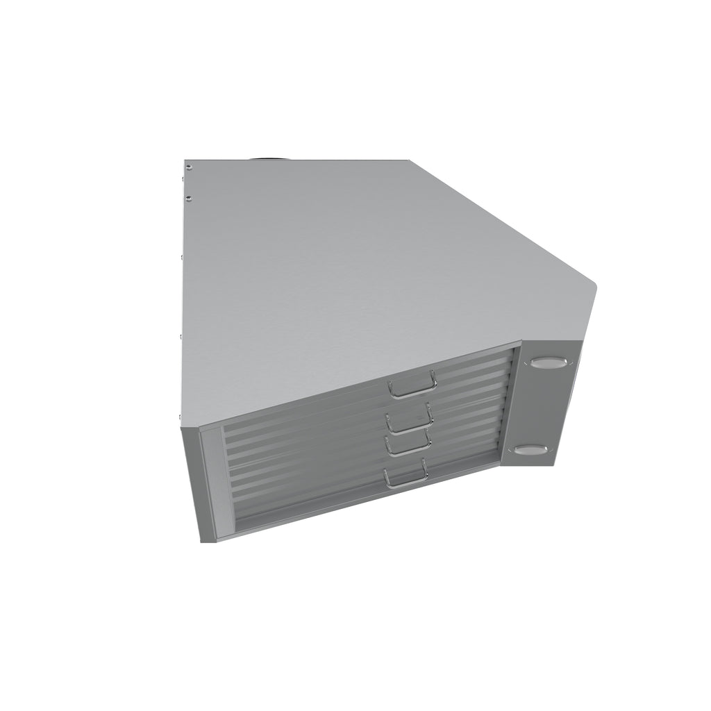 Forno Palazzo 30-Inch Wall Mounted Range Hood, Stainless Steel, Heavy Duty Baffle Filters, Remote Control