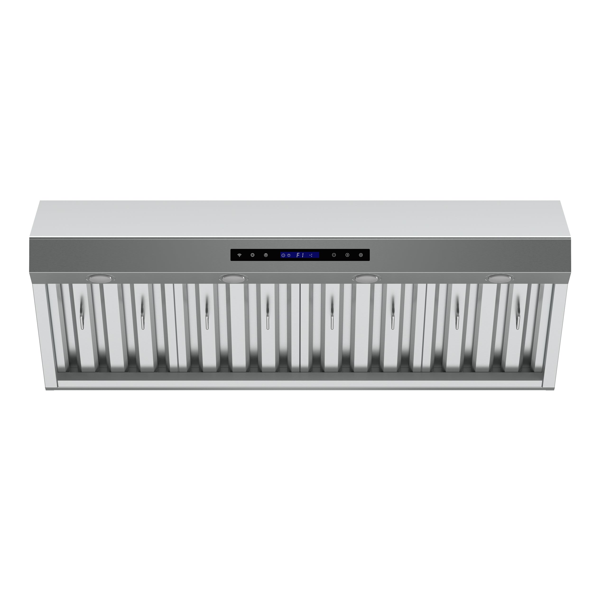 Forno Palazzo 48-Inch Wall Mounted Range Hood, Stainless Steel, Heavy Duty Baffle Filters, Remote Control