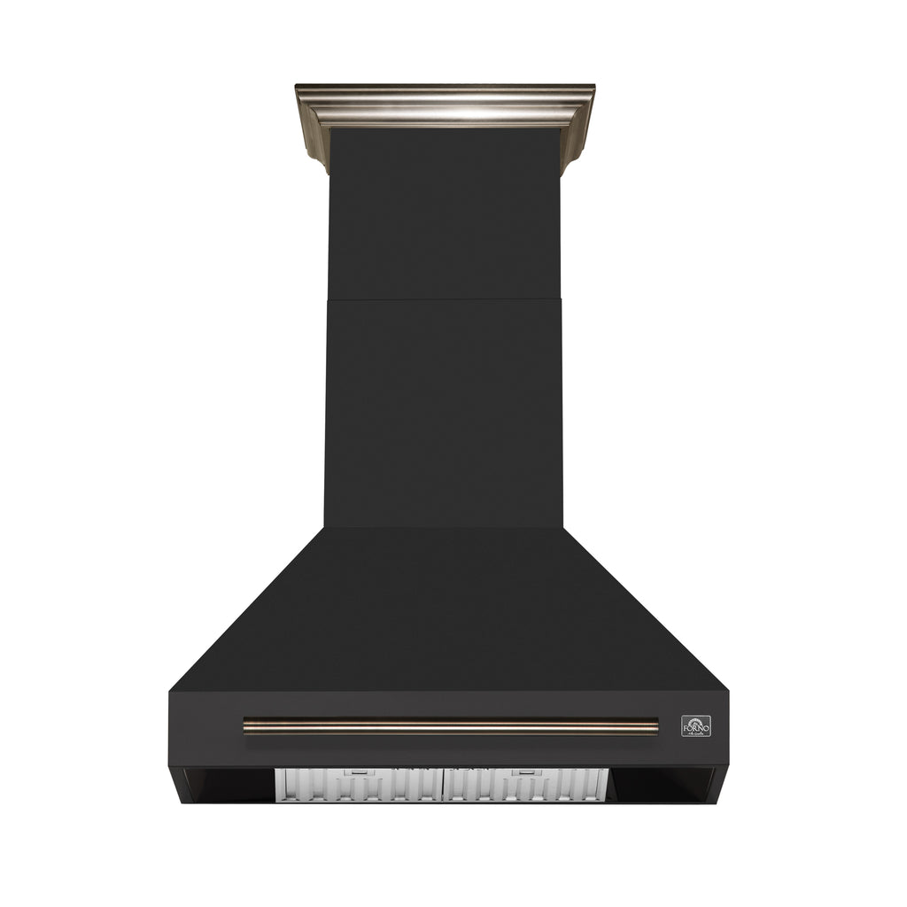 Forno Aria 30 Inch Wall-Mounted Range Hood in Black