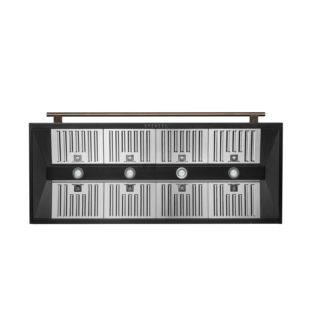 Forno Aria 60 Inch Wall-Mounted Range Hood in Black