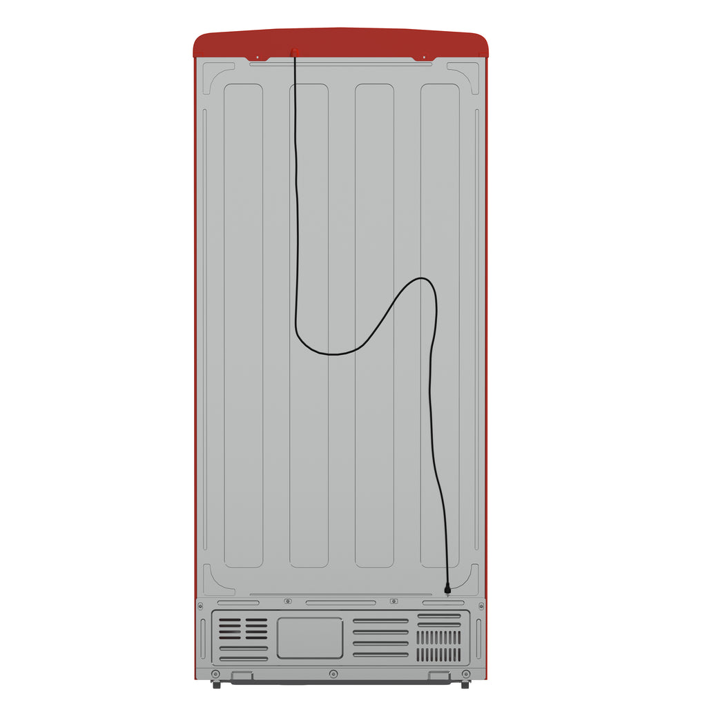 Forno Luigi 33-Inch French Door Refrigerator, 18 cu.ft, Red Finish, Handle-Free Design, ENERGY STAR Certified