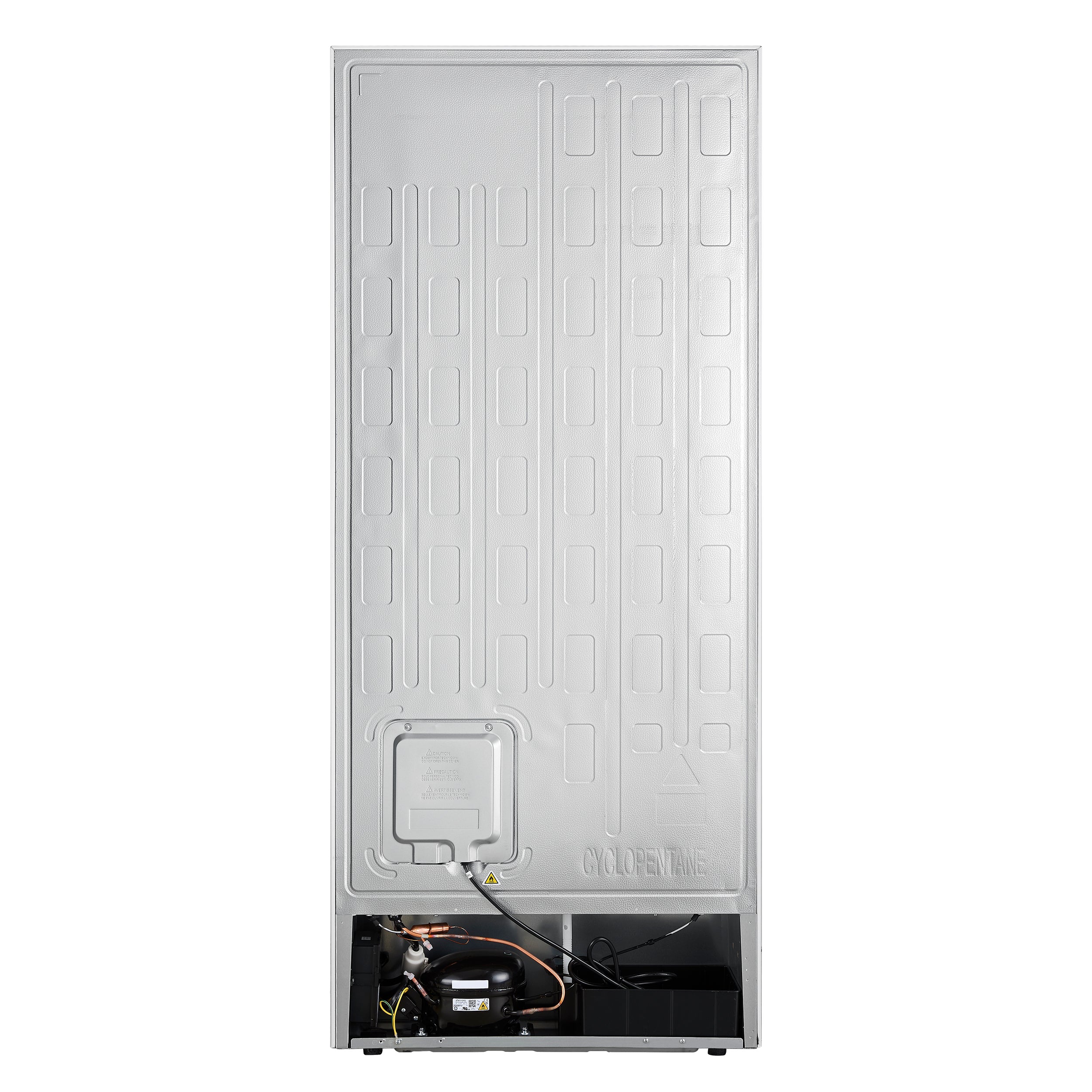Forno Maderno 28-Inch Convertible Freezer/Refrigerator in White with Antique Brass Handle, 13.6 cu.ft. Right Swing