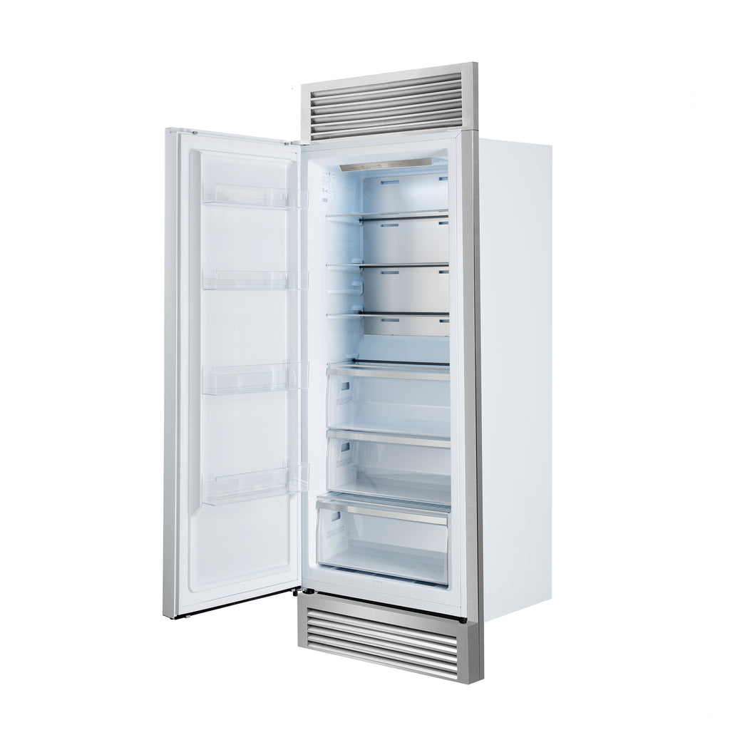 Forno Maderno 28" Built-In Convertible Refrigerator in White, 13.6 cu.ft. Left Swing with Decorative Grill - 32" Wide