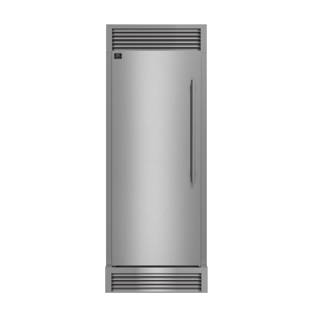 Forno Maderno 28" Built-In Convertible Refrigerator, 13.6 cu.ft. Left Swing with Decorative Grill - 32" Wide