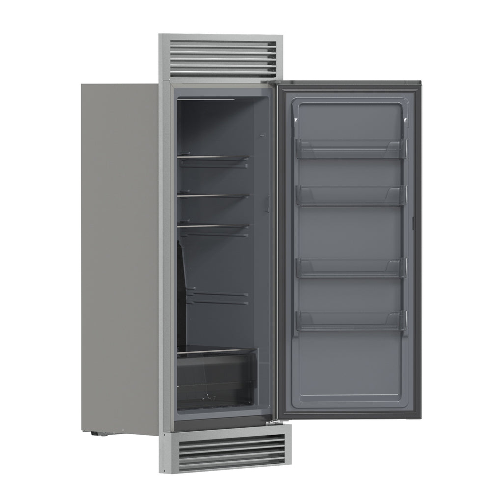 Forno Fortezza 32 Inch Right-Swing Convertible Refrigerator/Freezer with Trim Grill, Stainless Steel, Total No Frost