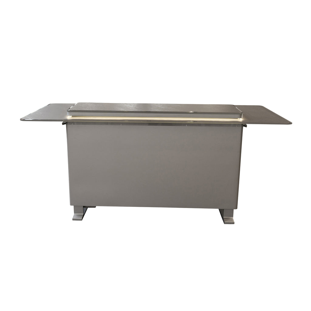 Elevato Smart Bar Table, Sandstone Black, 5.3 cu.ft fridge and freezer with Bluetooth control