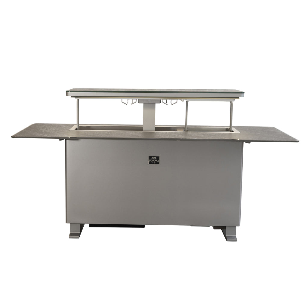 Elevato Smart Bar Table, Sandstone Black, 5.3 cu.ft fridge and freezer with Bluetooth control