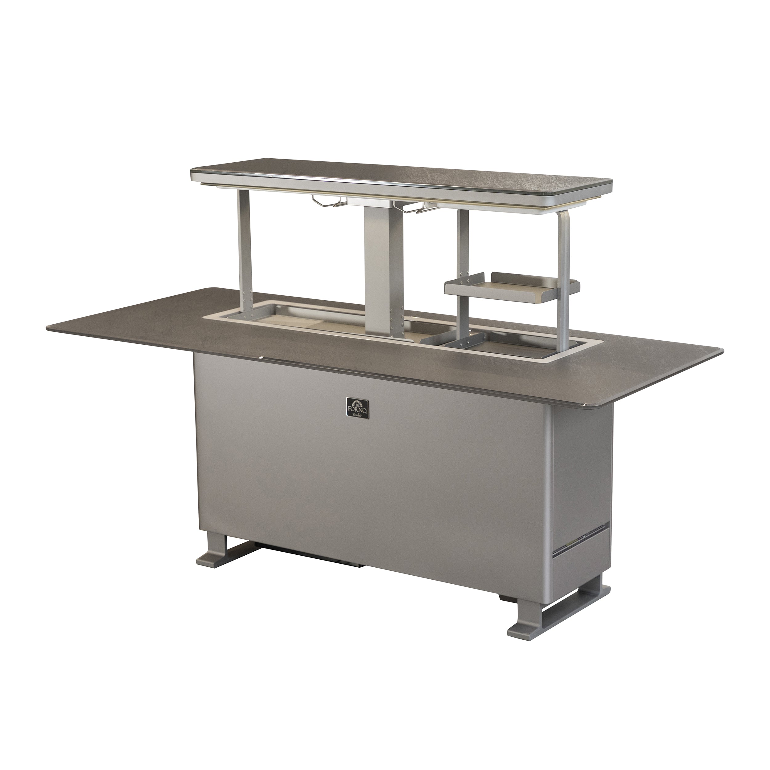 Elevato Smart Bar Table, Sandstone Black, 5.3 cu.ft fridge and freezer with Bluetooth control