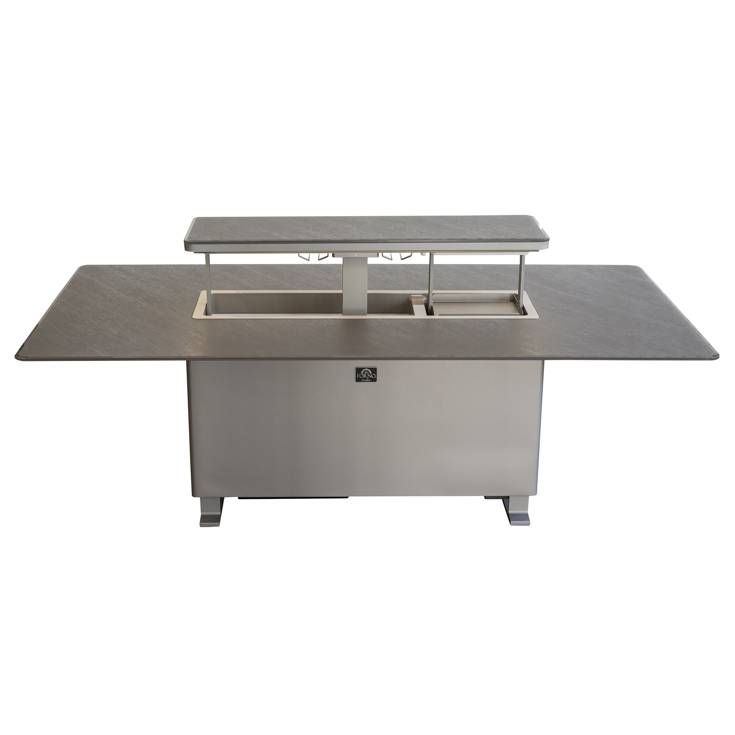 Cinetico Smart Dining Table, Sandstone Black, 5.3 cu.ft fridge and freezer with Bluetooth control
