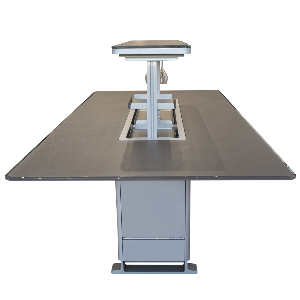 Cinetico Smart Dining Table, Sandstone Black, 5.3 cu.ft fridge and freezer with Bluetooth control