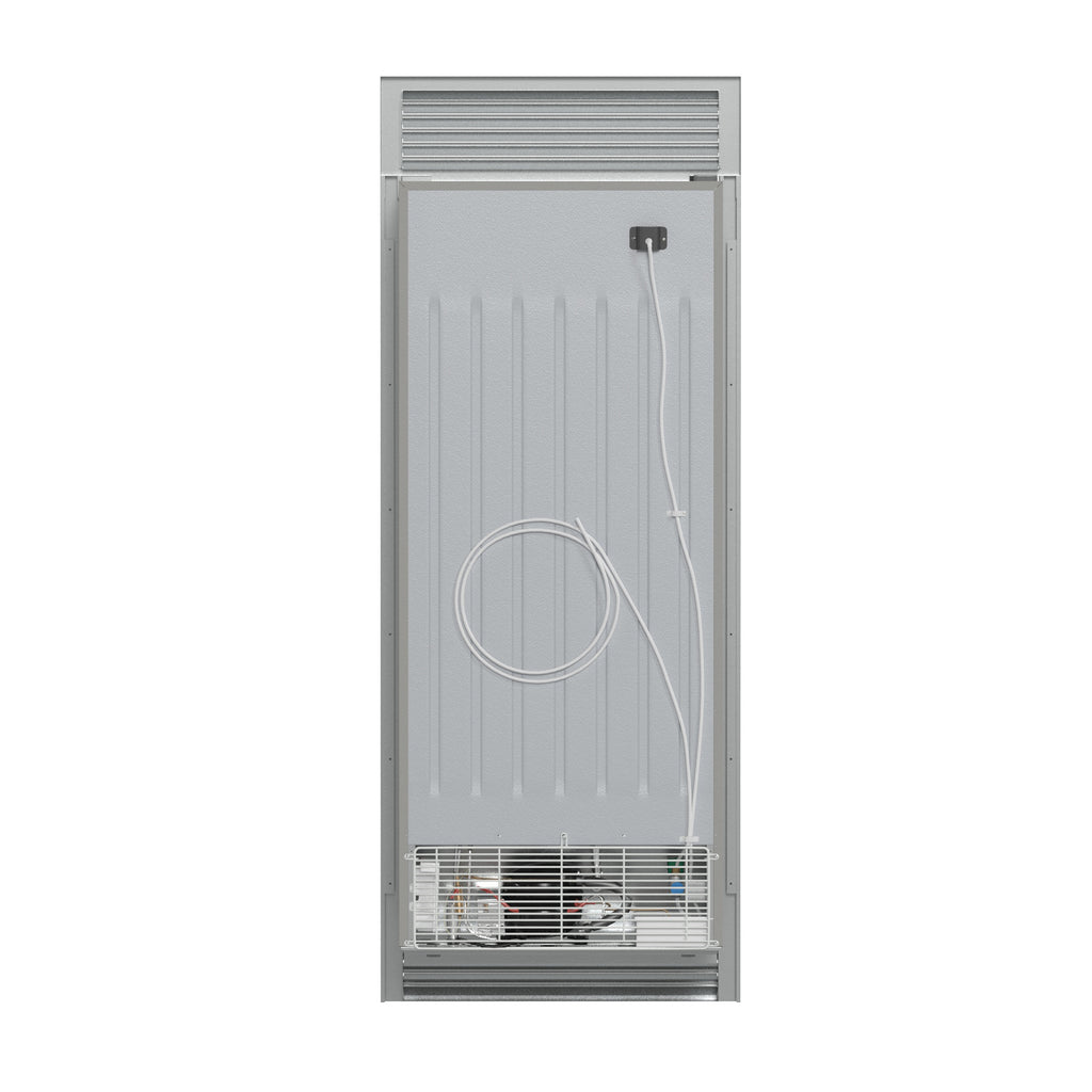 Forno Fortezza 32 Inch Left-Swing Freezer with Standard Trim Grill, Stainless Steel, with Automatic Ice Maker