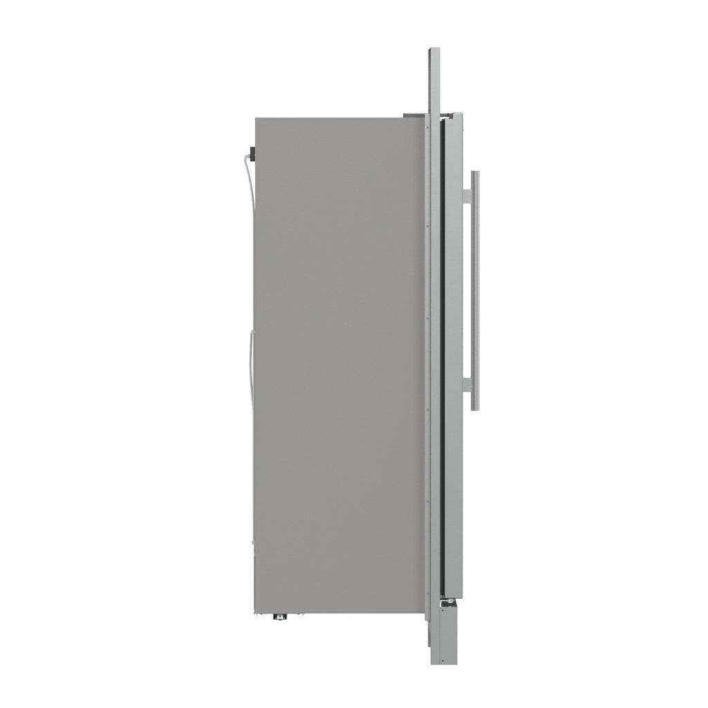 Forno Fortezza 32 Inch Left-Swing Freezer with Standard Trim Grill, Stainless Steel, with Automatic Ice Maker