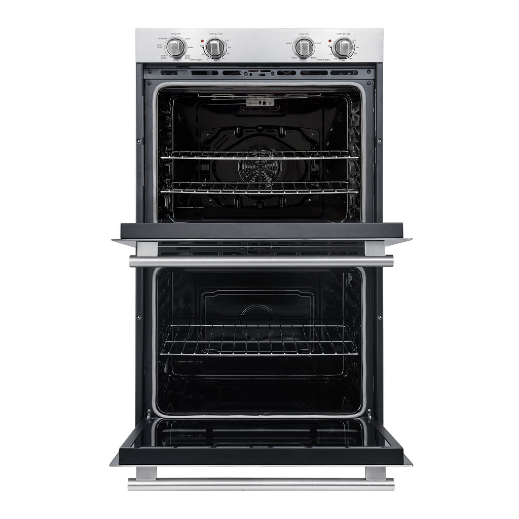 Forno Vomero 30-Inch Double Wall Oven, Stainless Steel, 10 cu.ft Total Capacity, 7100W Convection, Mechanical Controls, Self-Cleaning Function